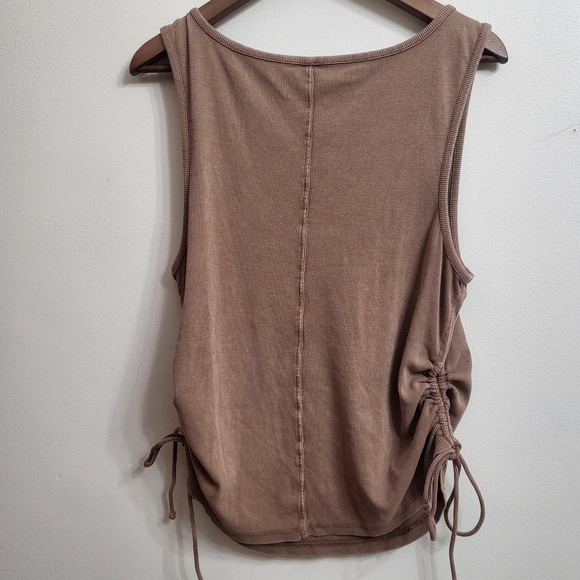 Anthropologie Pilcro Ruched Square-Neck Tank Blouse Top - Picture 5 of 7